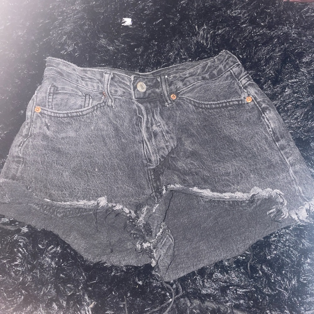 Women's Black Denim Shorts